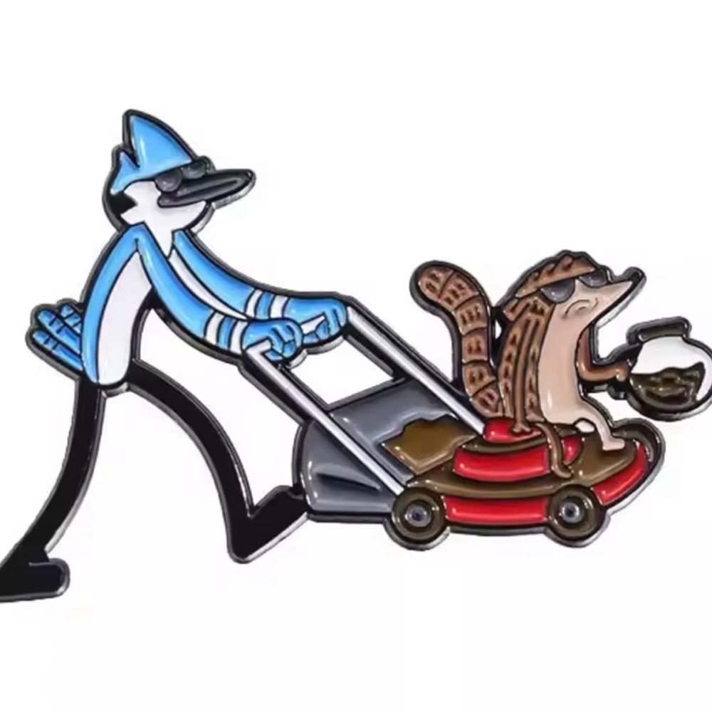 Women’s Jewelry Animated Regular Show Enamel Pin Featuring Mordecai and …